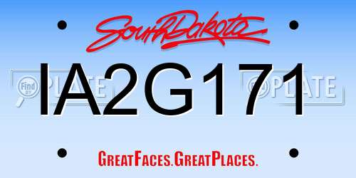 IA2G171 South Dakota License Plate
