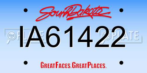IA61422 South Dakota License Plate