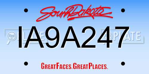 IA9A247 South Dakota License Plate
