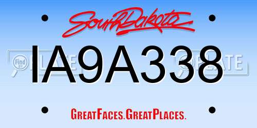 IA9A338 South Dakota License Plate