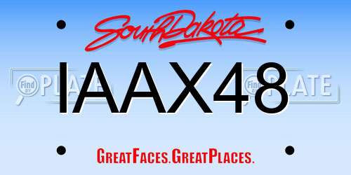 IAAX48 South Dakota License Plate