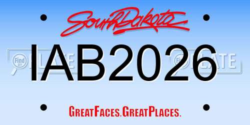 IAB2026 South Dakota License Plate