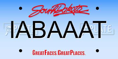 IABAAAT South Dakota License Plate