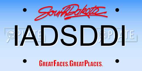 IADSDDI South Dakota License Plate