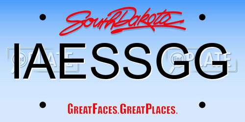 IAESSGG South Dakota License Plate