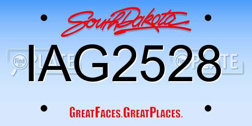 IAG2528 South Dakota License Plate