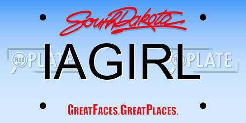IAGIRL South Dakota License Plate