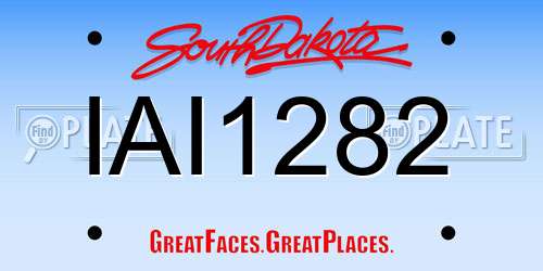 IAI1282 South Dakota License Plate