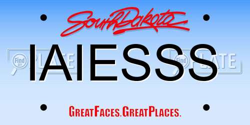 IAIESSS South Dakota License Plate