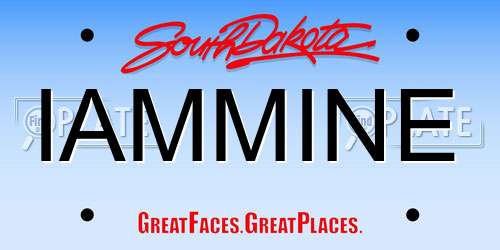IAMMINE South Dakota License Plate