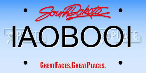 IAOBOOI South Dakota License Plate