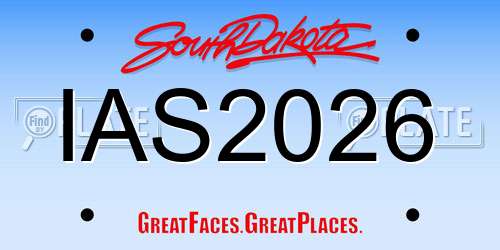 IAS2026 South Dakota License Plate