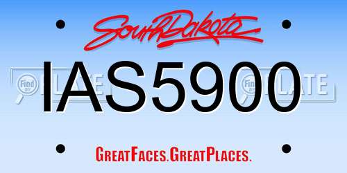 IAS5900 South Dakota License Plate