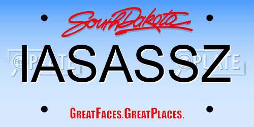 IASASSZ South Dakota License Plate