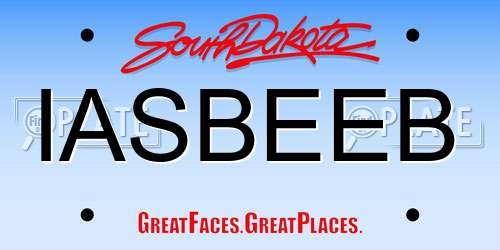 IASBEEB South Dakota License Plate
