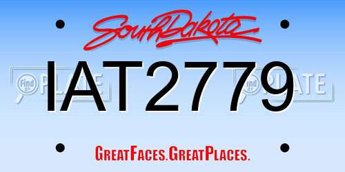 IAT2779 South Dakota License Plate