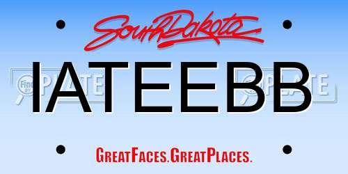 IATEEBB South Dakota License Plate
