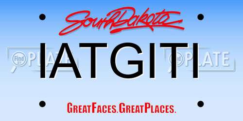 IATGITI South Dakota License Plate