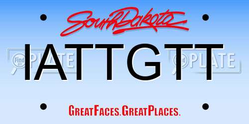 IATTGTT South Dakota License Plate
