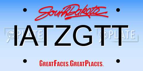 IATZGTT South Dakota License Plate