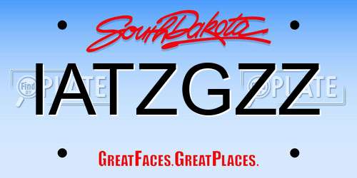 IATZGZZ South Dakota License Plate