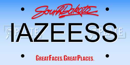 IAZEESS South Dakota License Plate