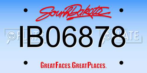 IB06878 South Dakota License Plate