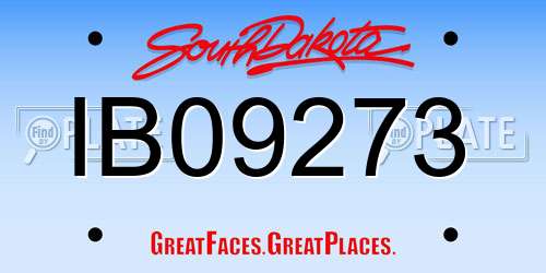 IB09273 South Dakota License Plate