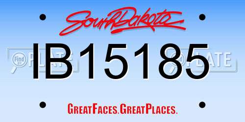 IB15185 South Dakota License Plate