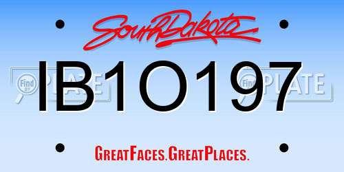 IB1O197 South Dakota License Plate