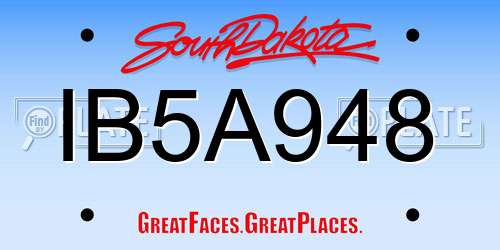 IB5A948 South Dakota License Plate