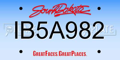 IB5A982 South Dakota License Plate