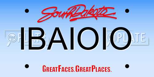 IBAIOIO South Dakota License Plate