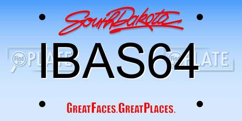 IBAS64 South Dakota License Plate