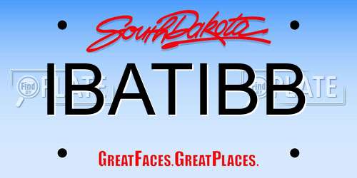 IBATIBB South Dakota License Plate