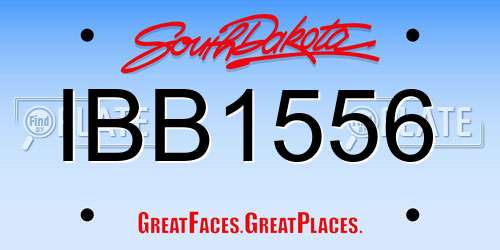 IBB1556 South Dakota License Plate