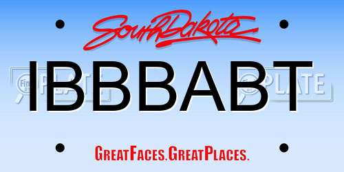 IBBBABT South Dakota License Plate