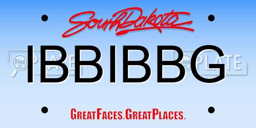 IBBIBBG South Dakota License Plate
