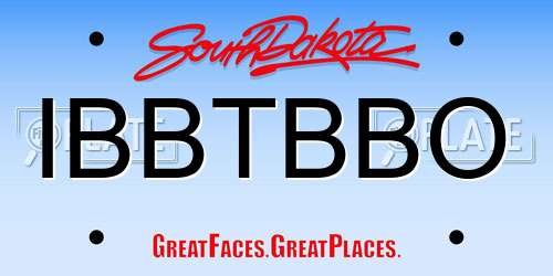 IBBTBBO South Dakota License Plate