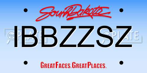 IBBZZSZ South Dakota License Plate