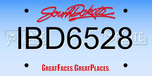 IBD6528 South Dakota License Plate
