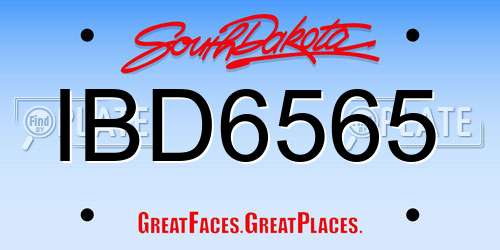 IBD6565 South Dakota License Plate