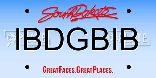 IBDGBIB South Dakota License Plate