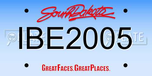 IBE2005 South Dakota License Plate
