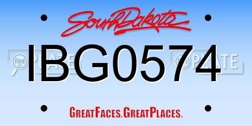 IBG0574 South Dakota License Plate