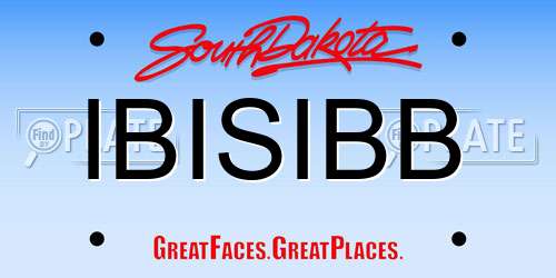 IBISIBB South Dakota License Plate