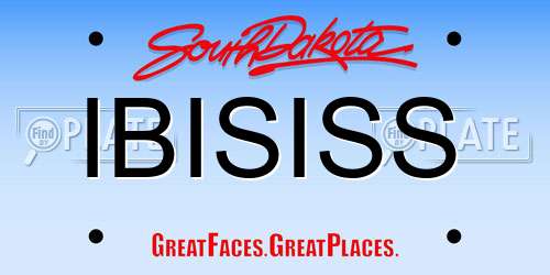 IBISISS South Dakota License Plate