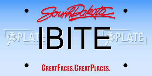 IBITE South Dakota License Plate