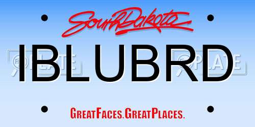 IBLUBRD South Dakota License Plate