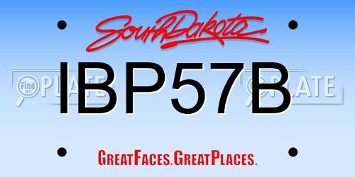 IBP57B South Dakota License Plate
